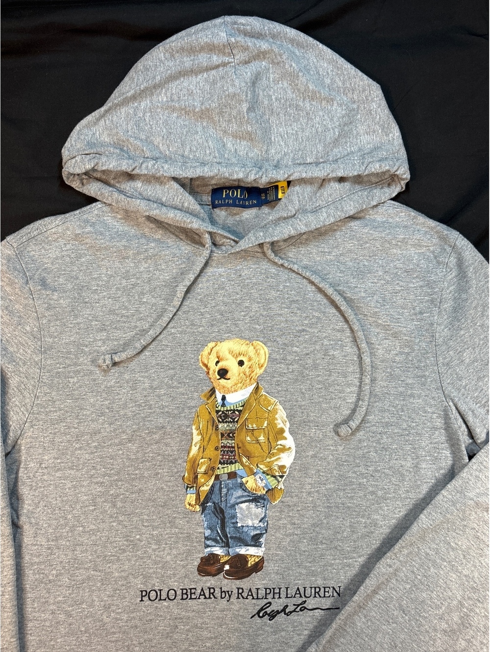 Polo Ralph Lauren Polo Bear Grey Lightweight Hoodie Shirt size S